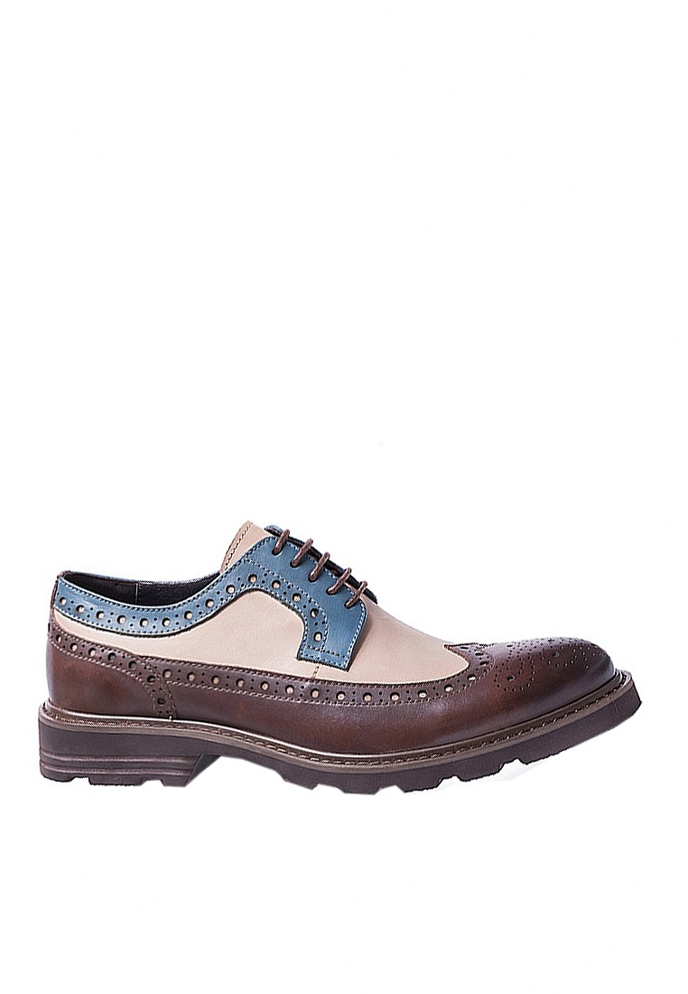 VANSA Vintage Brogue Layered Leather Business Shoes VSM-F02520