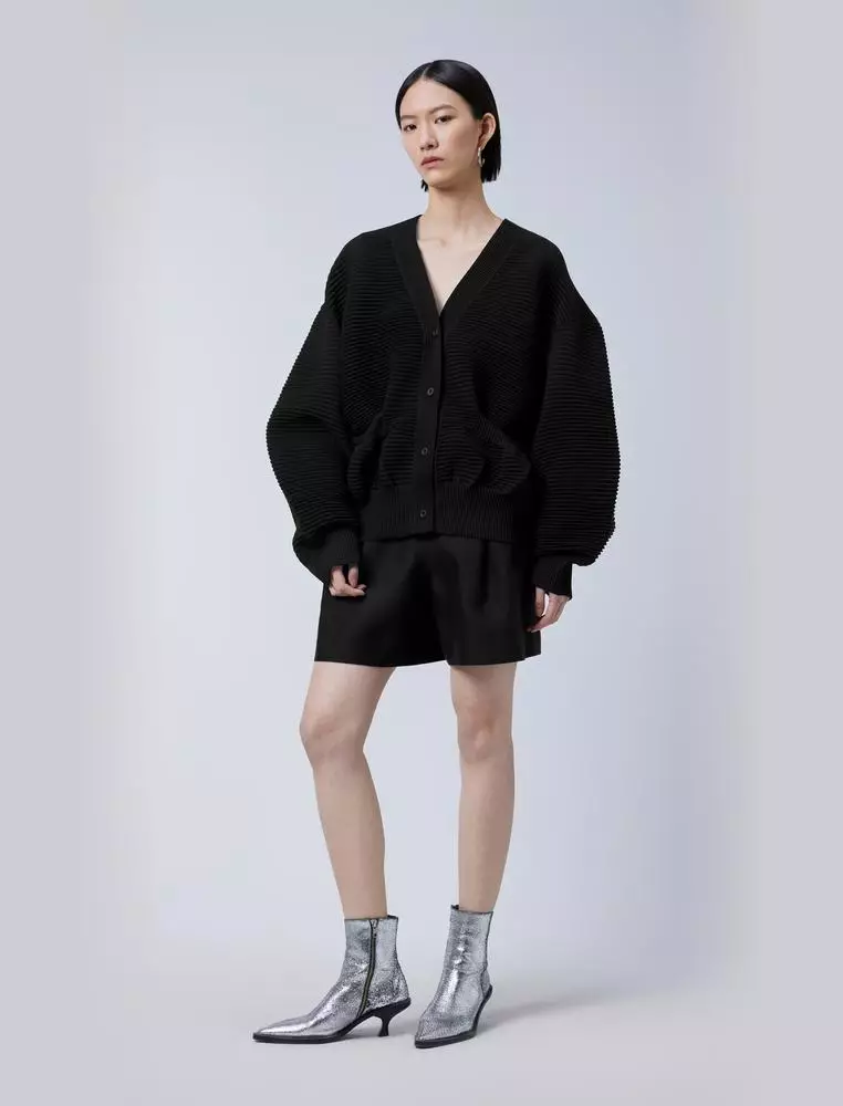 Mid-Length Cardigan Sweater