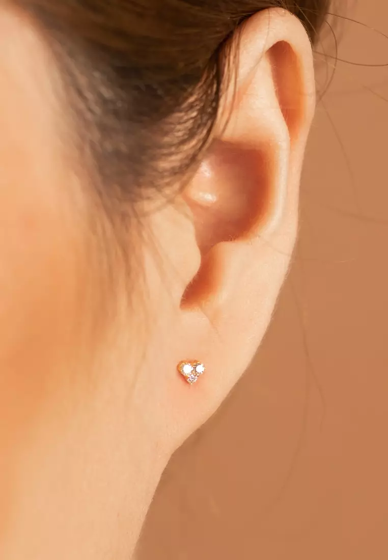 Diamond Mini Cluster Studs 14k Gold