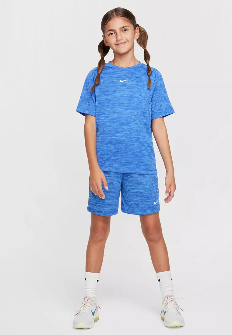 Nike Dri-Fit Multi Short Sleeve Top Lbr Hthr