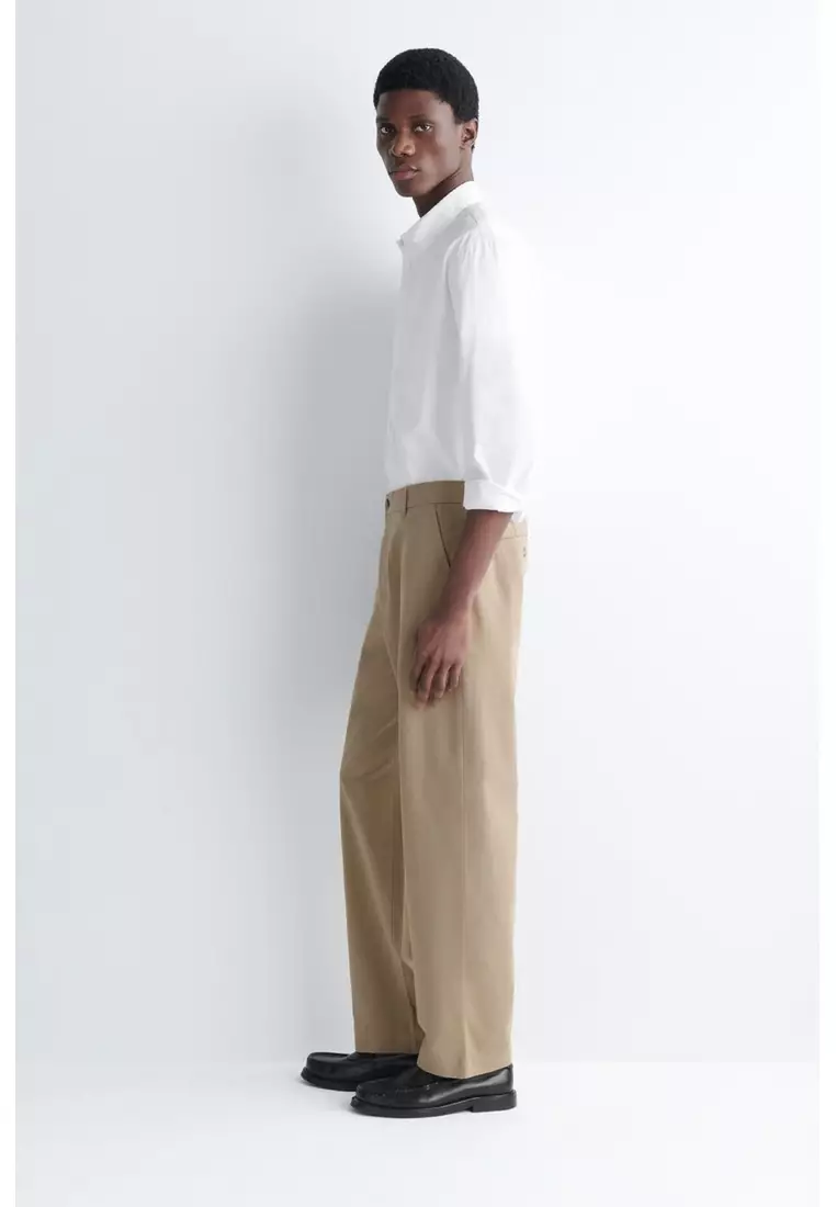 COTTON REGULAR-FIT STRAIGHT-LEG CHINOS