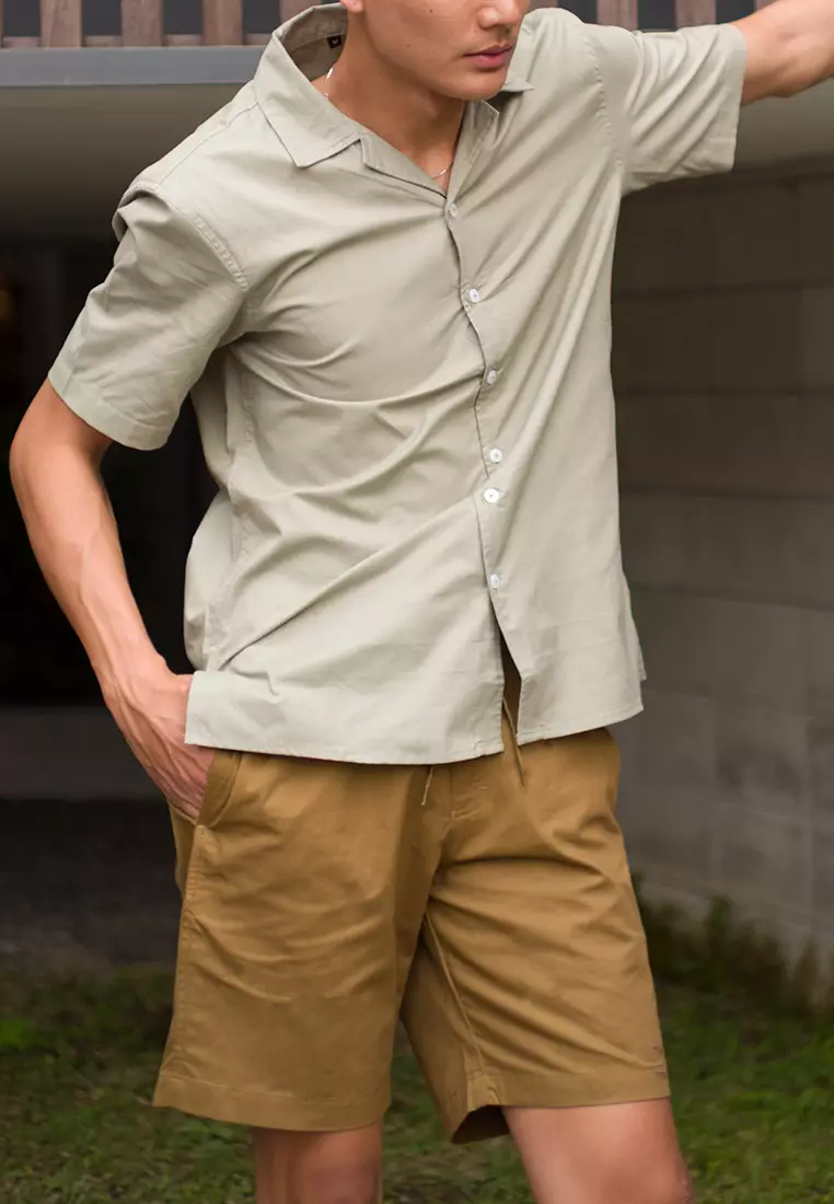 Celana Pendek Cotton Board Shorts OXCON Relax Pants Mustard