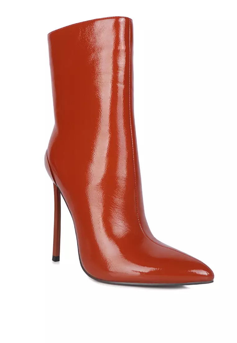 Tan patent boots clearance