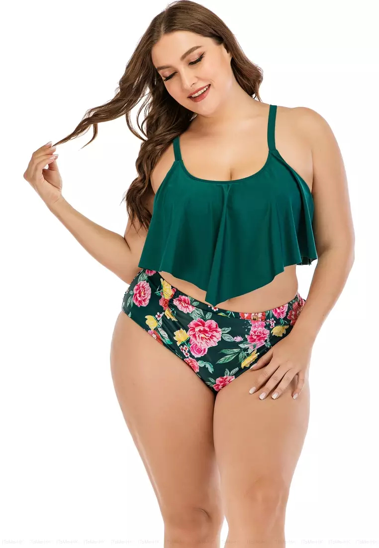 Bigersell String Bikinis For Women 2 Piece Women Chest V-shaped Special  Cloth Ladies Swimsuit Double Shoulder Sling Bikini Big & Tall Bikinis  Female 2 Piece , Style 6415, Green M 