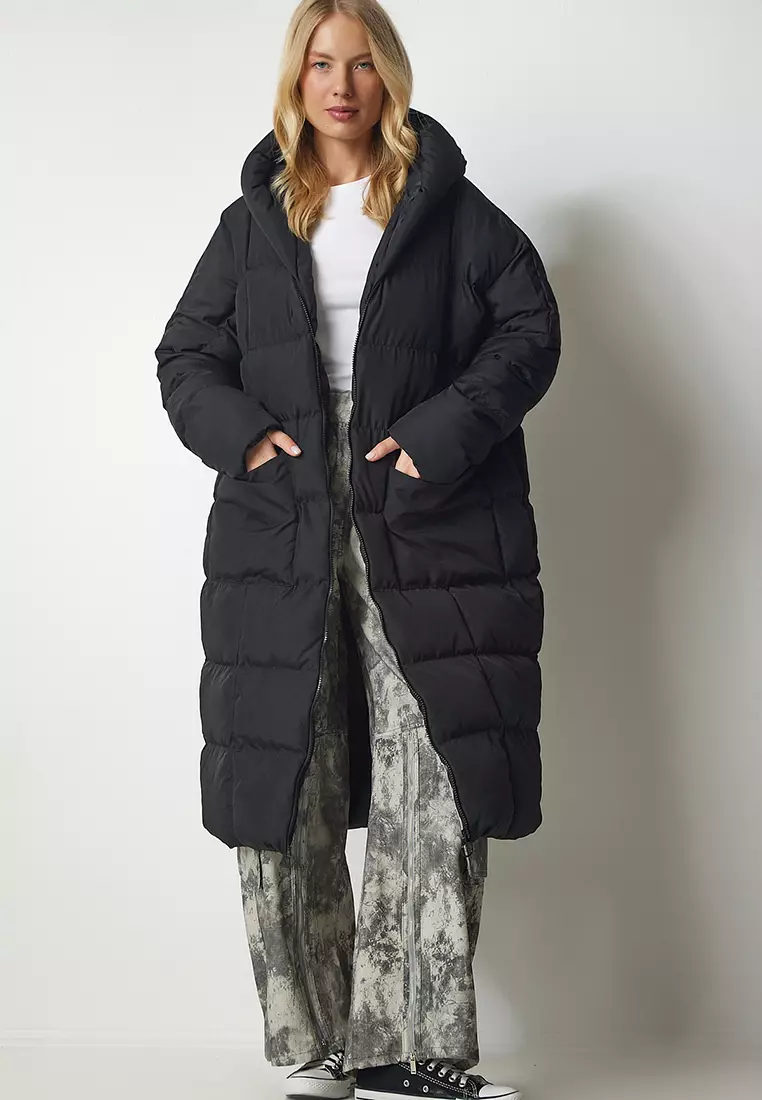 Hooded Long Inflatable Coat