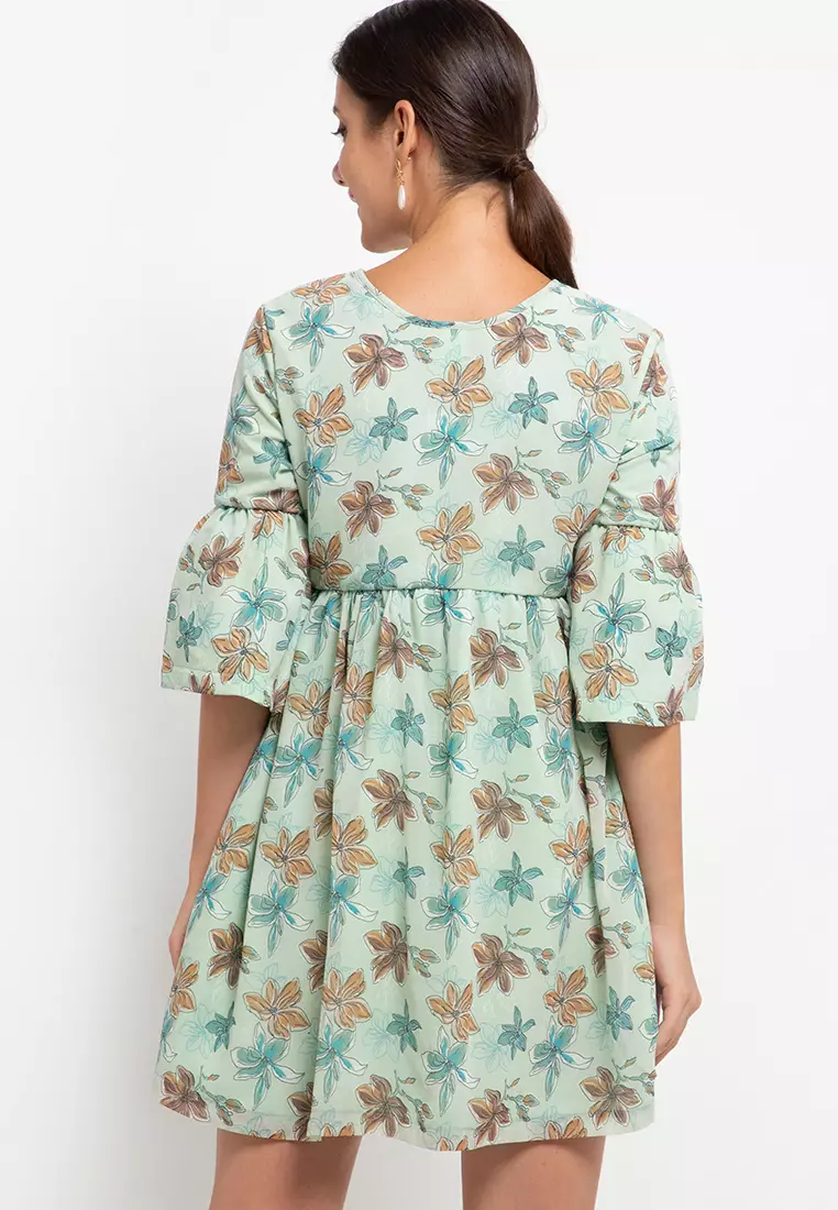 Ruffle Oversized Dress Floral