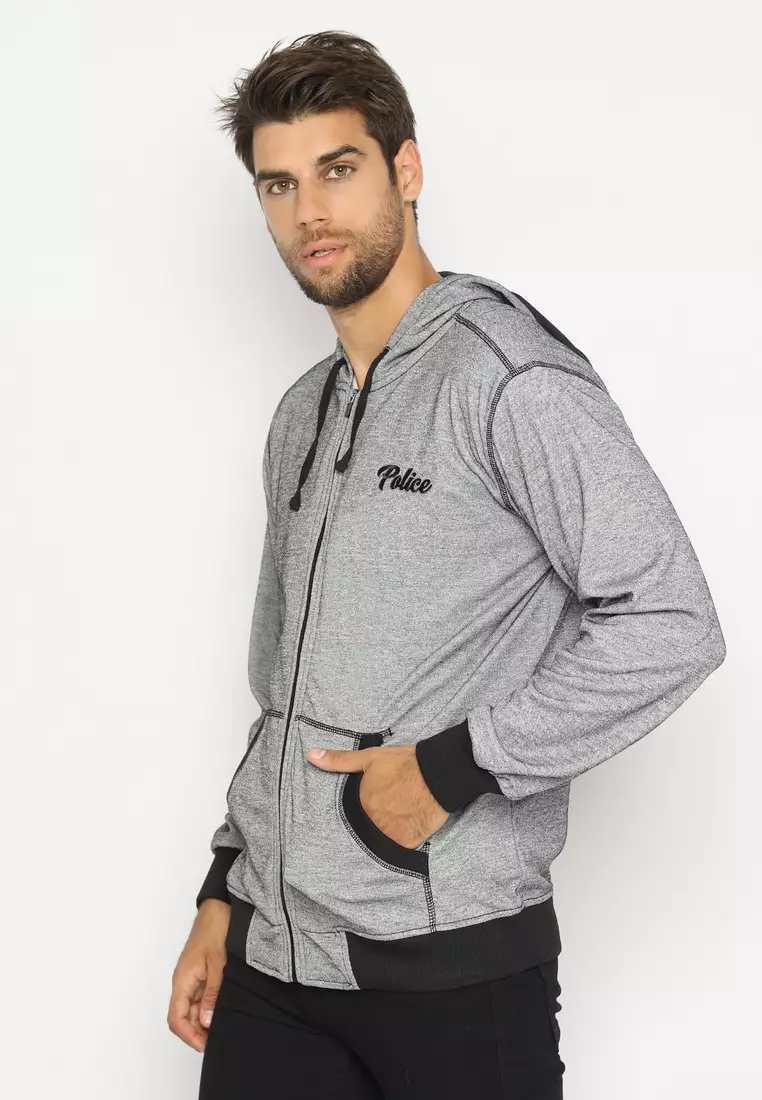 POLICE Hoodie Bordir Pria 26210028