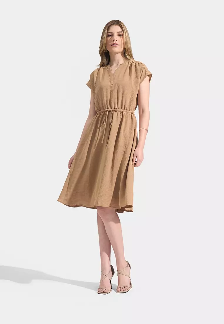 Easy Dress with Tie Front Detail