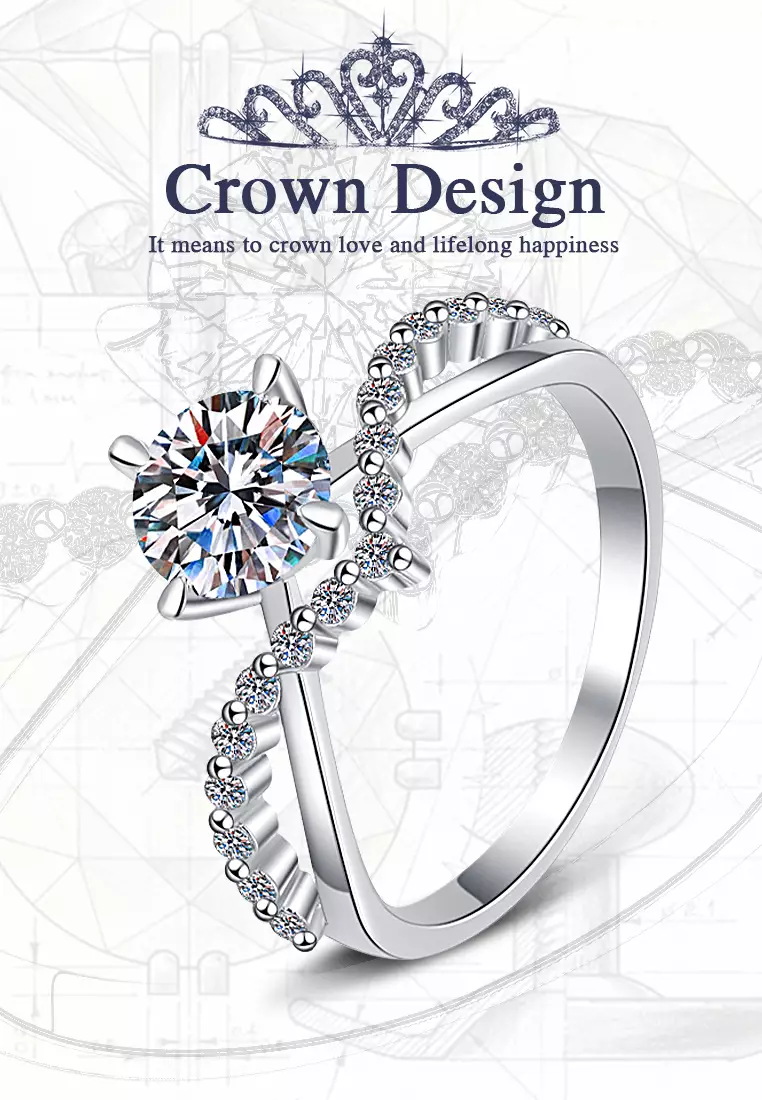 Cincin Wanita Original Desain mahkota Adjustable Fashion Anti karat Aksesoris