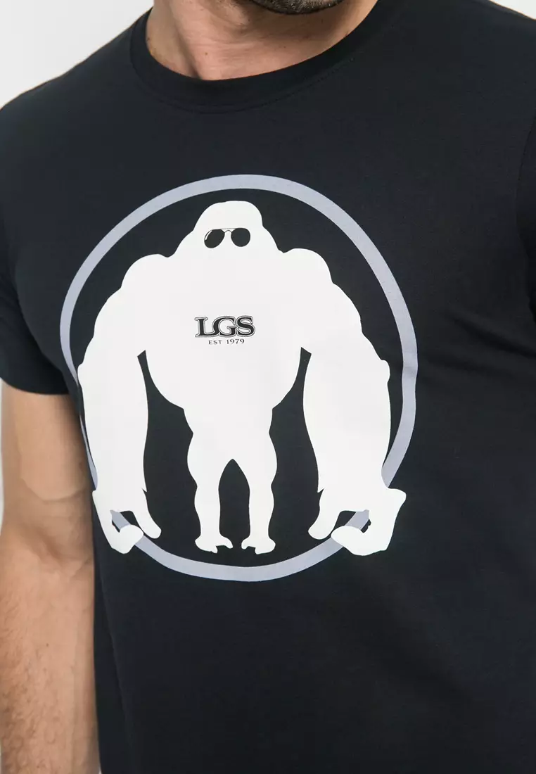 LGS - Kaos Casual Youth - Gambar Sablon - Hitam - Slim Fit - GTS.870.P120.33.C