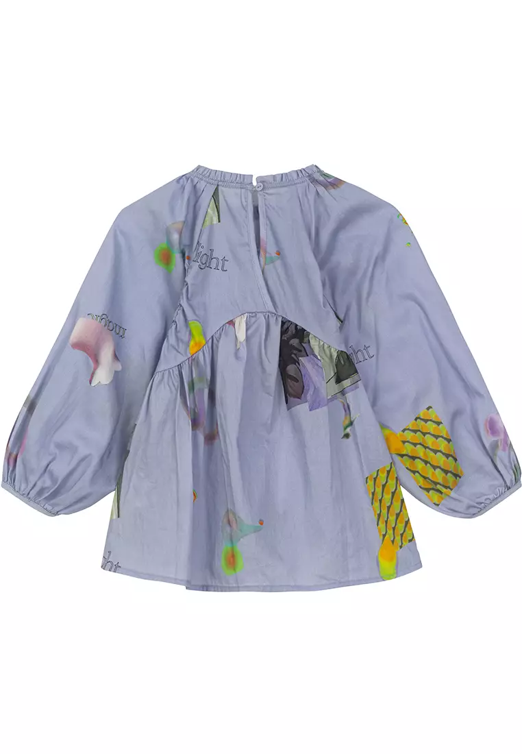 女大童长袖衬衫满印印花个性衬衣