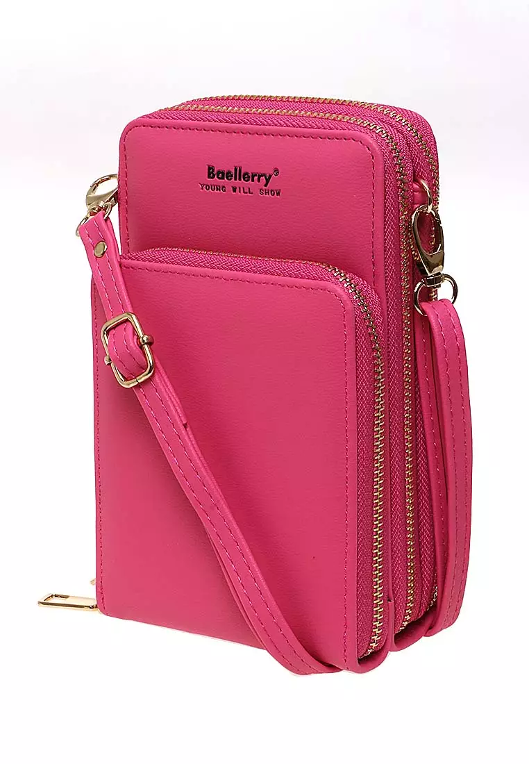 Sling Bag Tas Selempang Wanita Dompet Multifungsi 3 Zipper Material Leather Kulit ORIGINAL