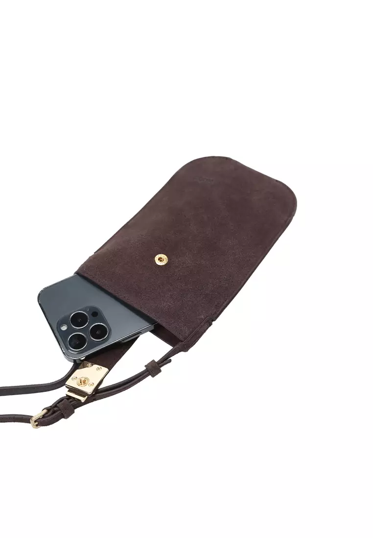 ZANA Phone Pouch - Suede Cacao