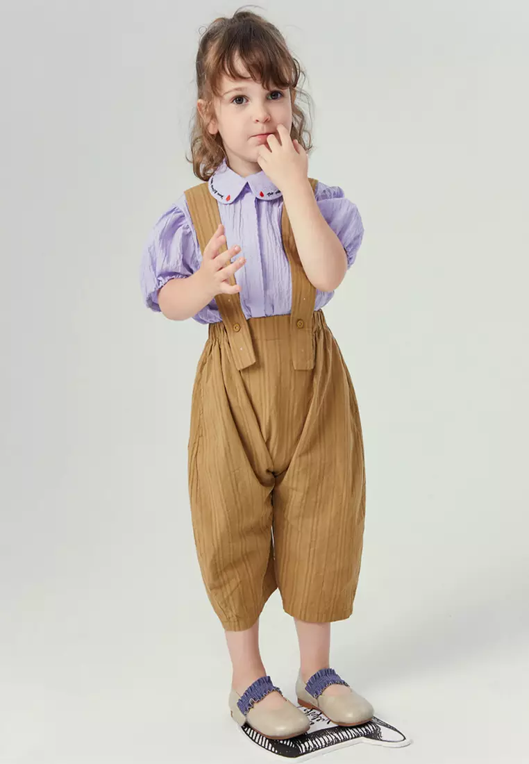 Suspender Pants With Graphic Design