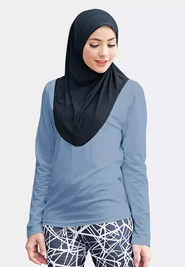 Zelena - Oshea Base Layer Sporty | Kaos Olahraga Wanita - Denim- XL 