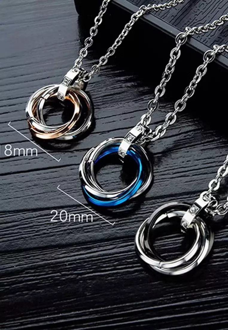 Couples Pendant Necklace 1 Set