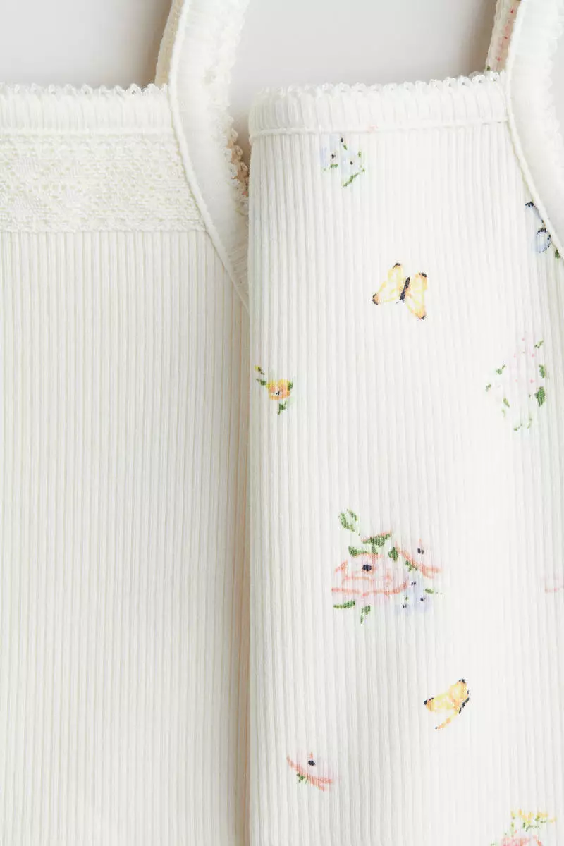 2-pack cotton strappy tops