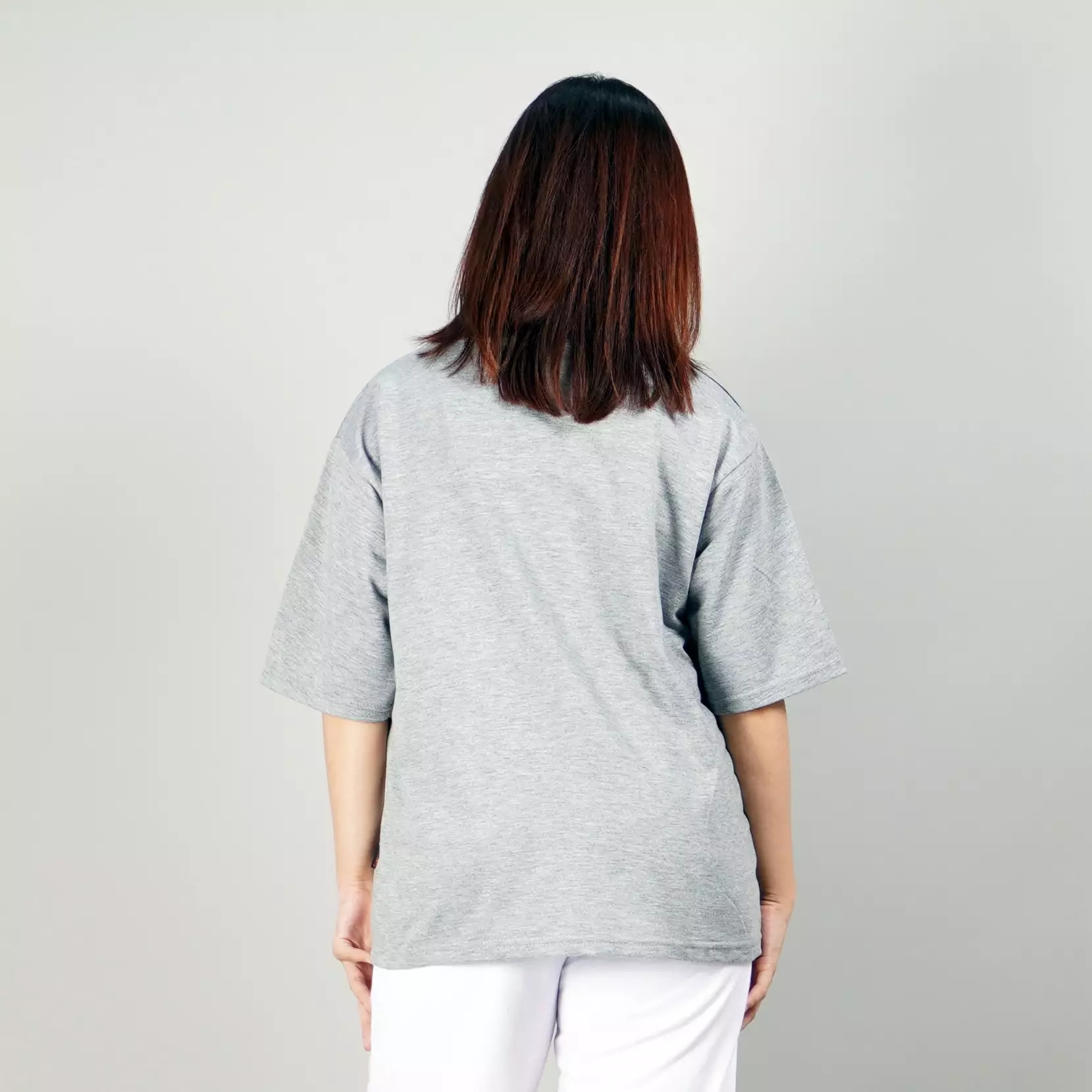 GEORGIE Kaos Polos Kaos Lengan Pendek Kaos Wanita TShirt - ABU MUDA