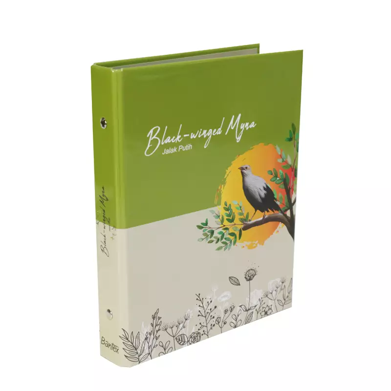 Jual Bantex Bantex Multiring Binder 20Ring 25mm A5 Black Winged Myna