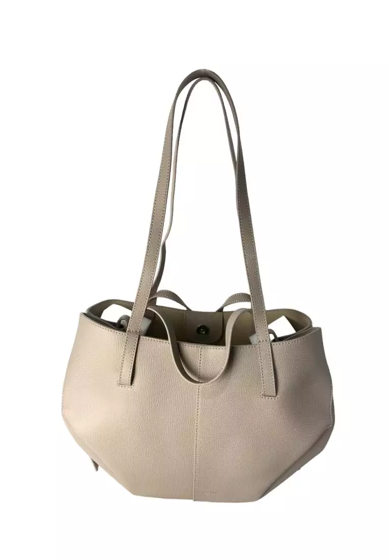 Polene Cyme Mini Taupe Leather