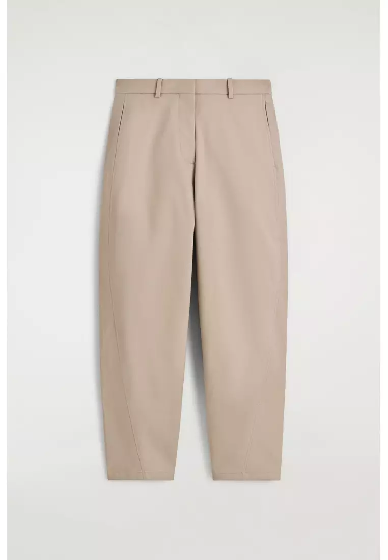 BARREL-LEG COTTON CHINOS