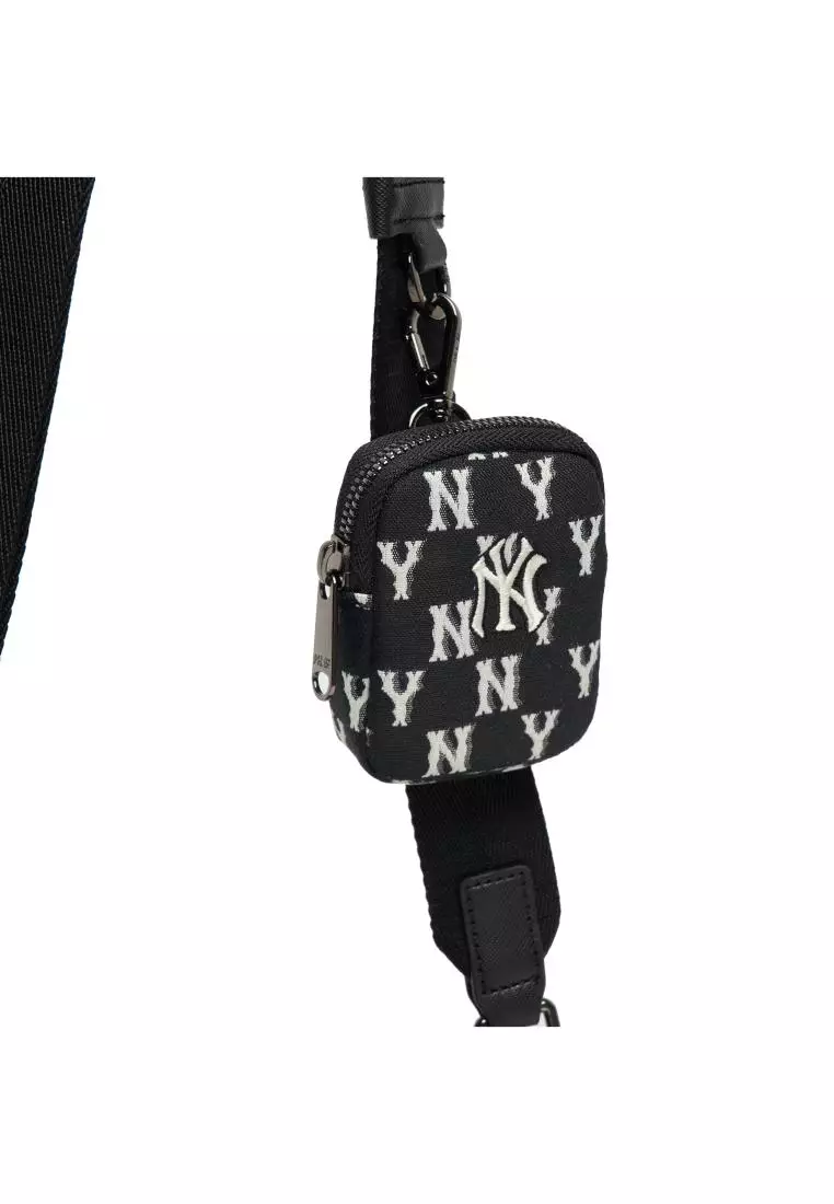 NY Yankees Monogram Jacquard Mini Cross Bag White/Black