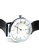 EGLANTINE black and white and silver EGLANTINE® Paname 40mm Unisex Silver Alloy case Quartz Watch, white dial on IP Black Steel Milanese Bracelet C72D8AC30FB9CAGS_3