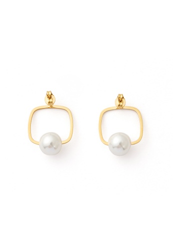 6IXTY8IGHT gold Pearl Round Earrings AC03296 45BABAC4D373BCGS_1