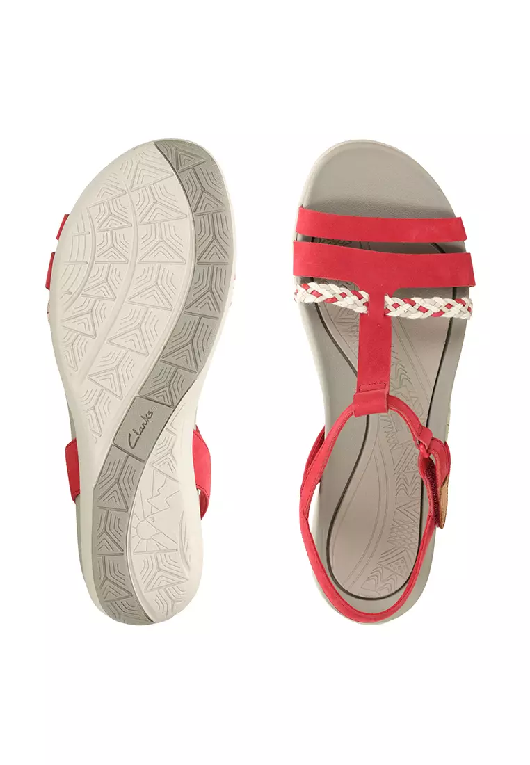 Buy Clarks Clarks Tealite Grace Red Nubuck Women's Shoes Online ...