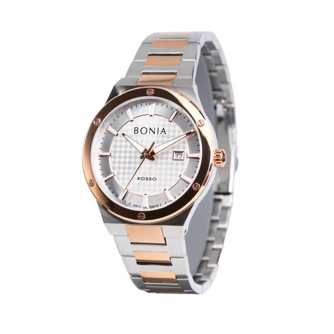 Jam Tangan Pria BONIA 2Tone Rosegold BR192-1612 Original