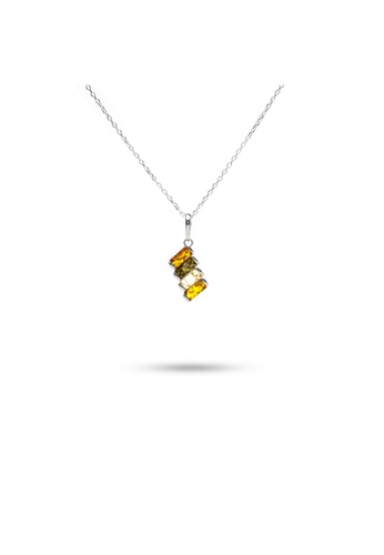 Millenne silver MILLENNE Multifaceted Baltic Amber Xylophone Silver Pendant with 925 Sterling Silver 8885CAC35007DEGS_1