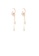 Glamorousky white Fashion and Elegant Plated Gold Flower Tassel Imitation Pearl C-shape Circle Earrings B50CBAC48482CFGS_1