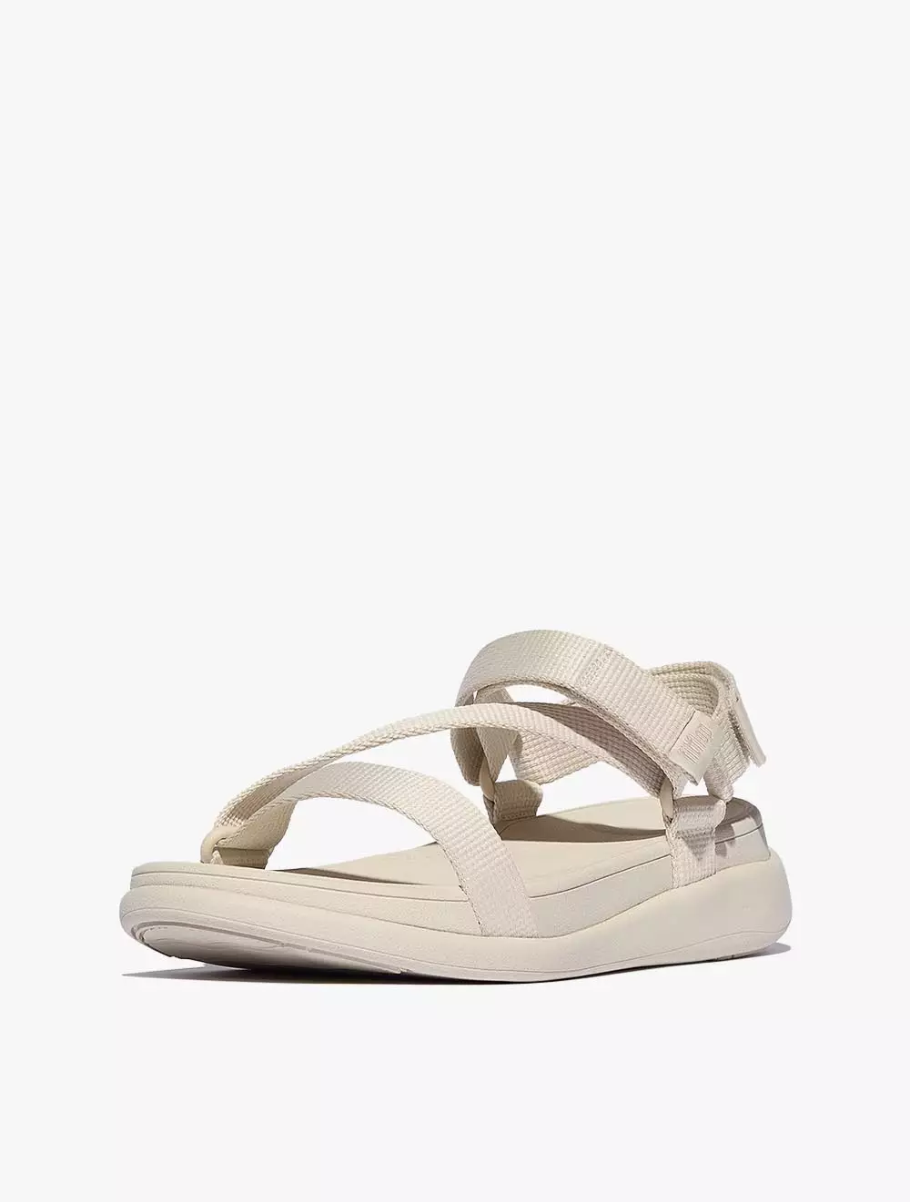 Fitflop F-Mode Go Adj. Webbing Flatform Z-Strap SandalsParis Beige