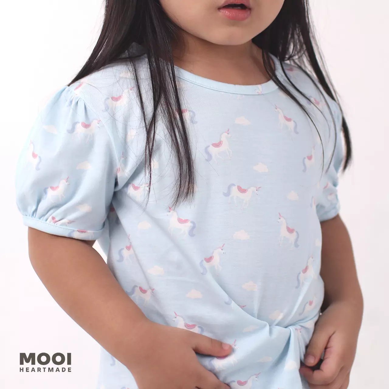 Mooi Atasan Anak Perempuan Erin Top - Sage Green