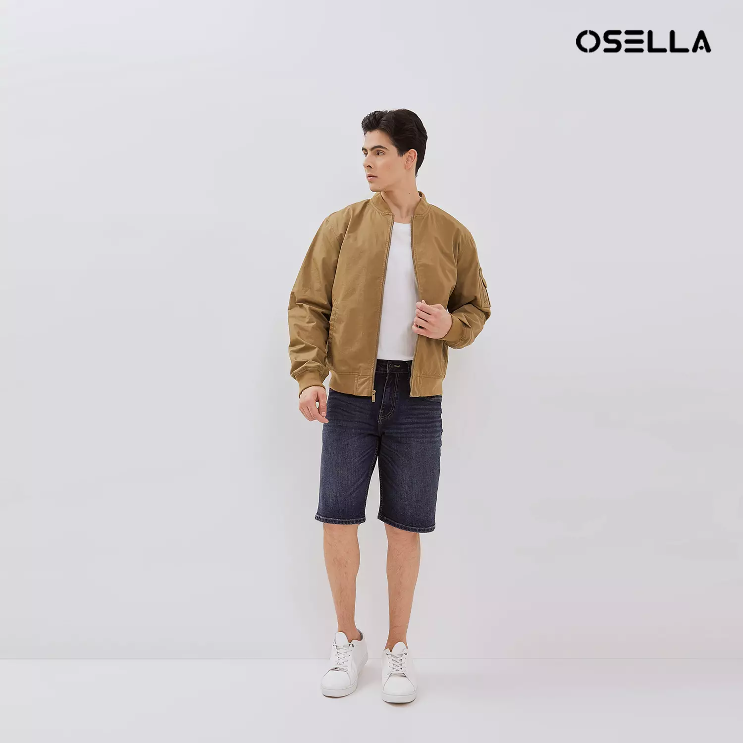 [NEW] Osella Bomber Ripstop Jacket With Woven Living 2061500299 | Jaket Bomber Laki Laki