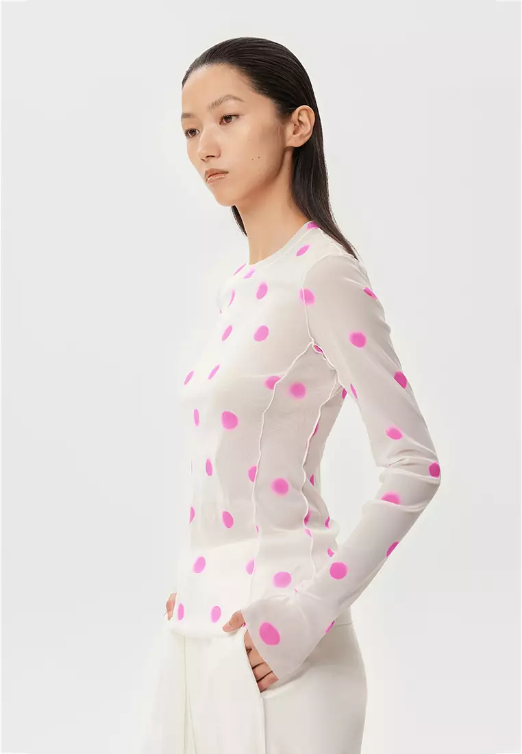 JNBY女士修身圓領長袖上衣