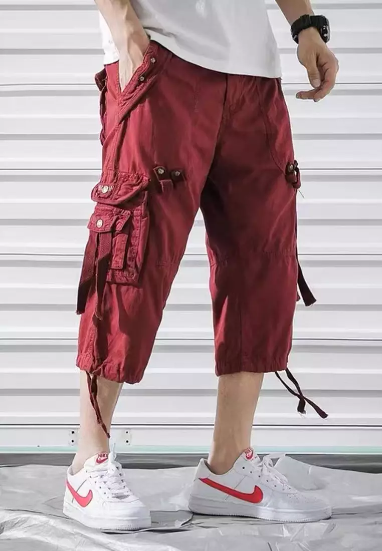 Loose Cotton Cargo Shorts AKK5820