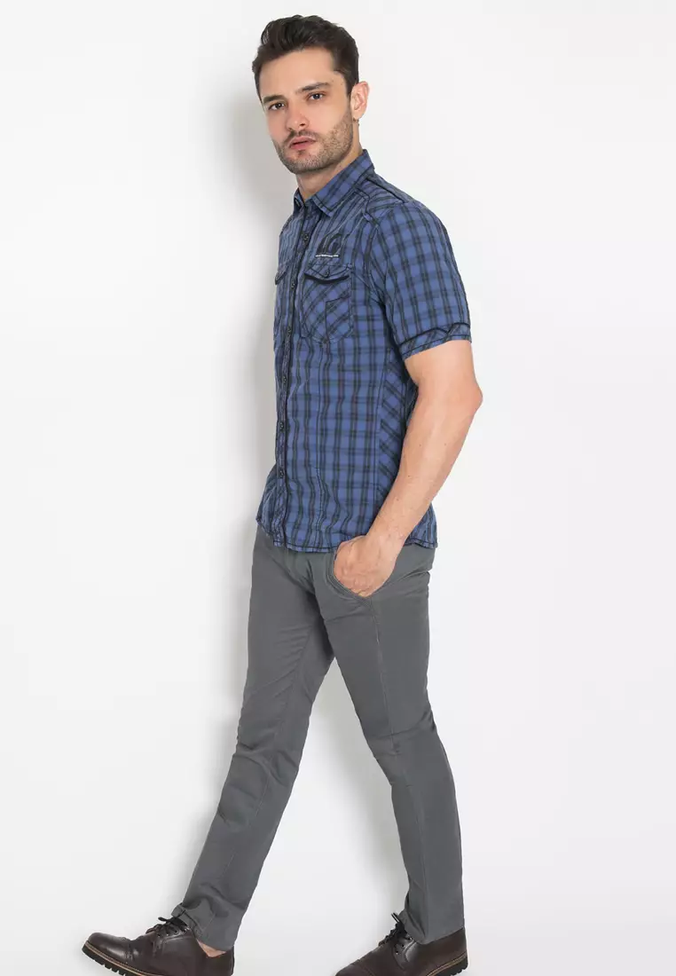 LGS - Celana Panjang Chinos Pria Warna Abu-Abu CCT.514.035.001.C