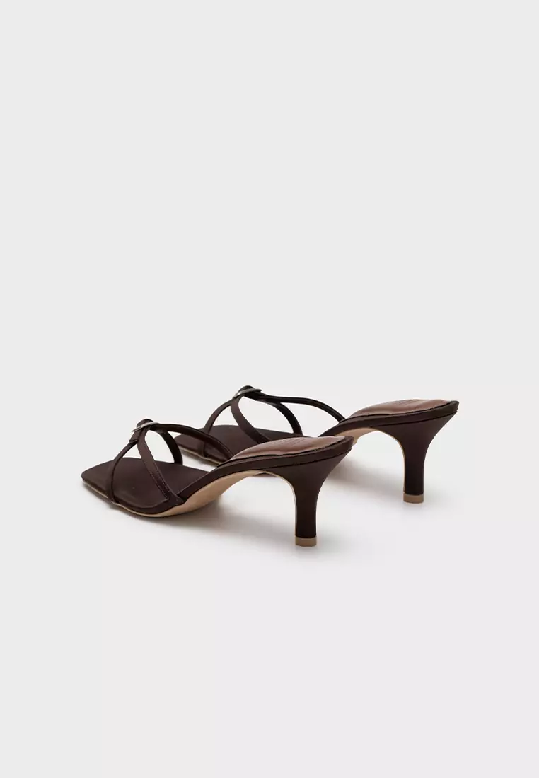 CLOUDFOAM SQUARE TOE STILETTO HEEL SLIDE