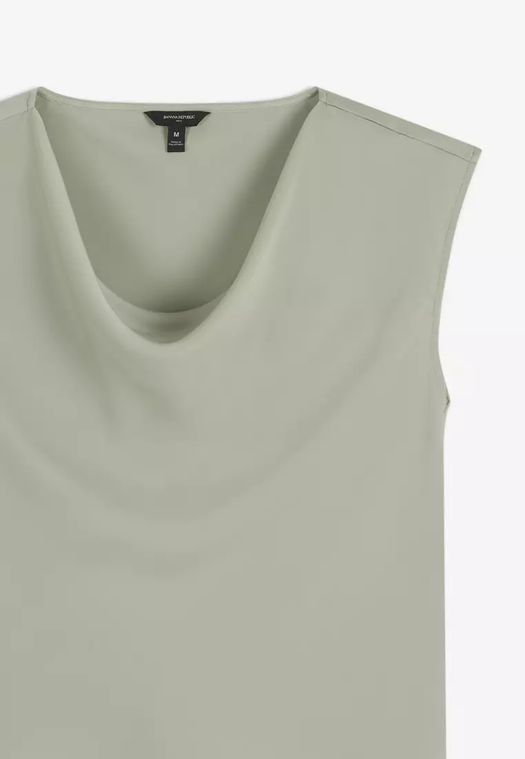 Banana republic grey cowl neck top m