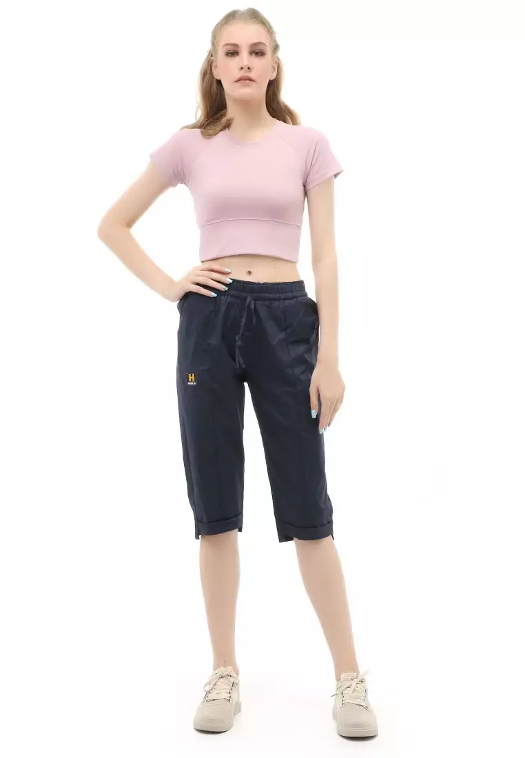 Madoc Short Pants Celana Pendek Kasual Wanita 3/4 Street Material Cotton ORGINAL - Navy
