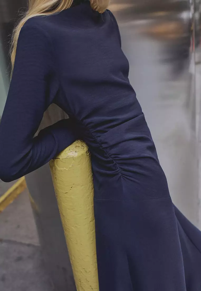 Asymmetrical Pleated Dress