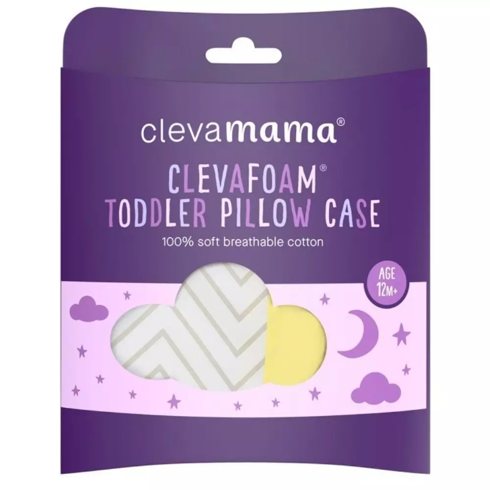 Clevamama Toddler Pillow Case Grey 2021