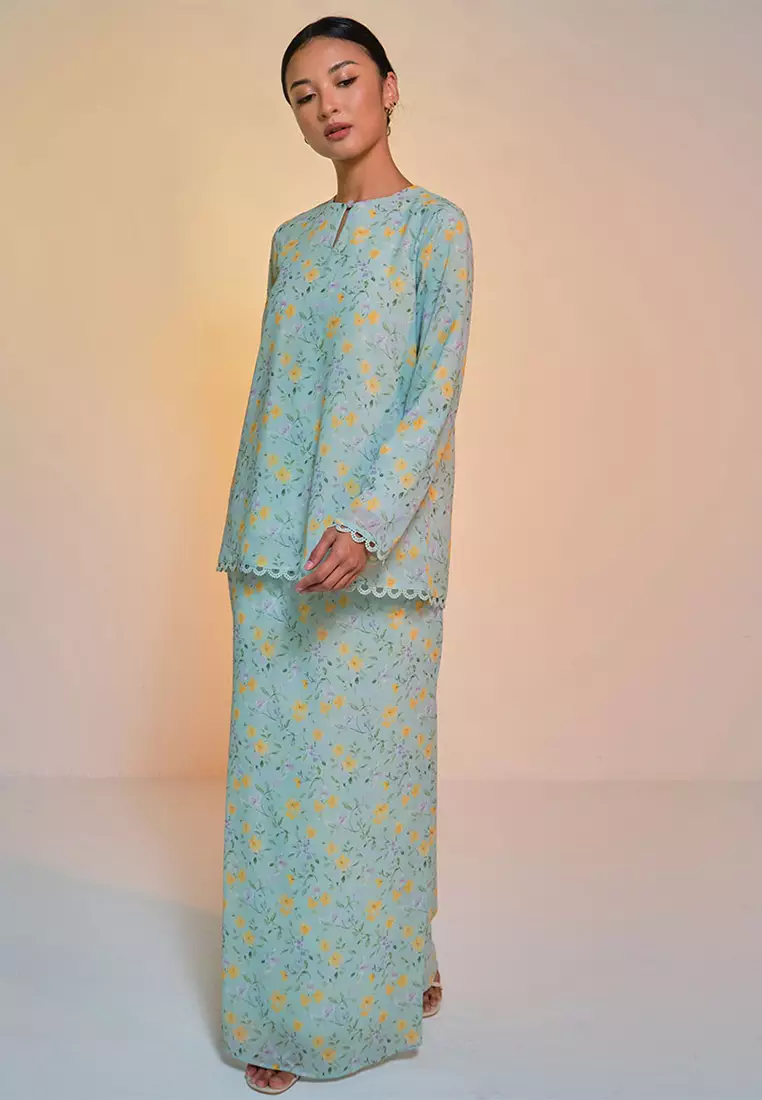 Aurora Blouse & Skirt - Seafoam Oasis