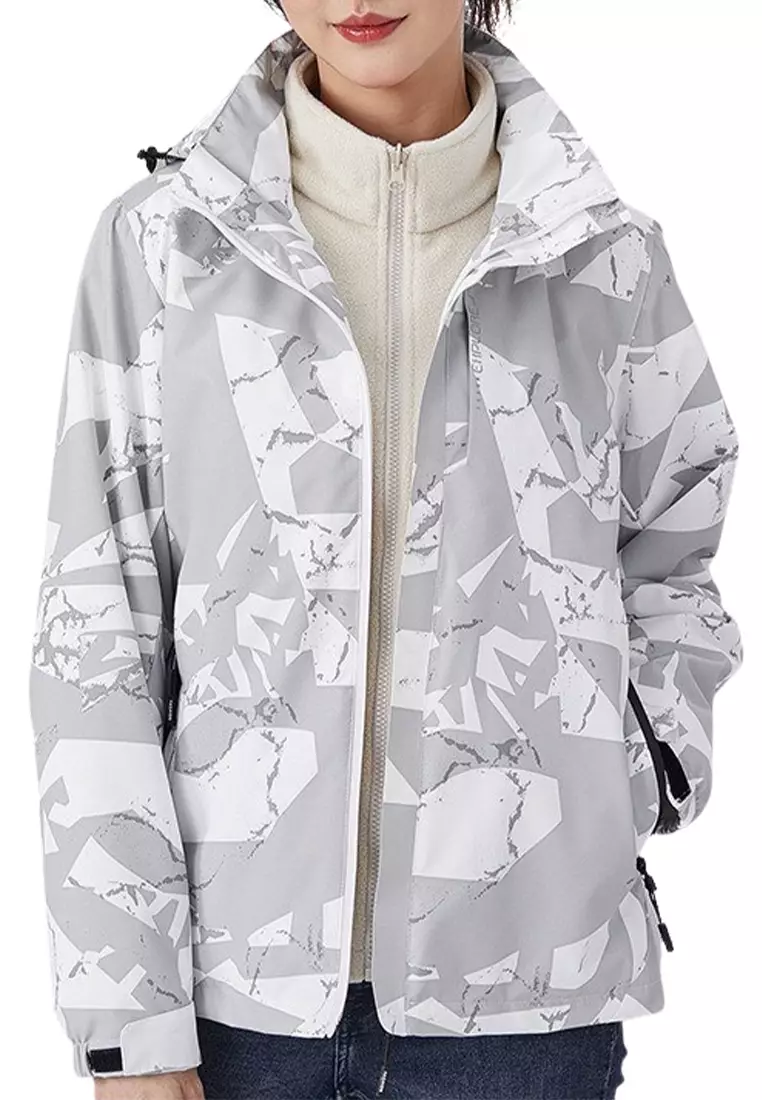 Ladies white camo jacket shop