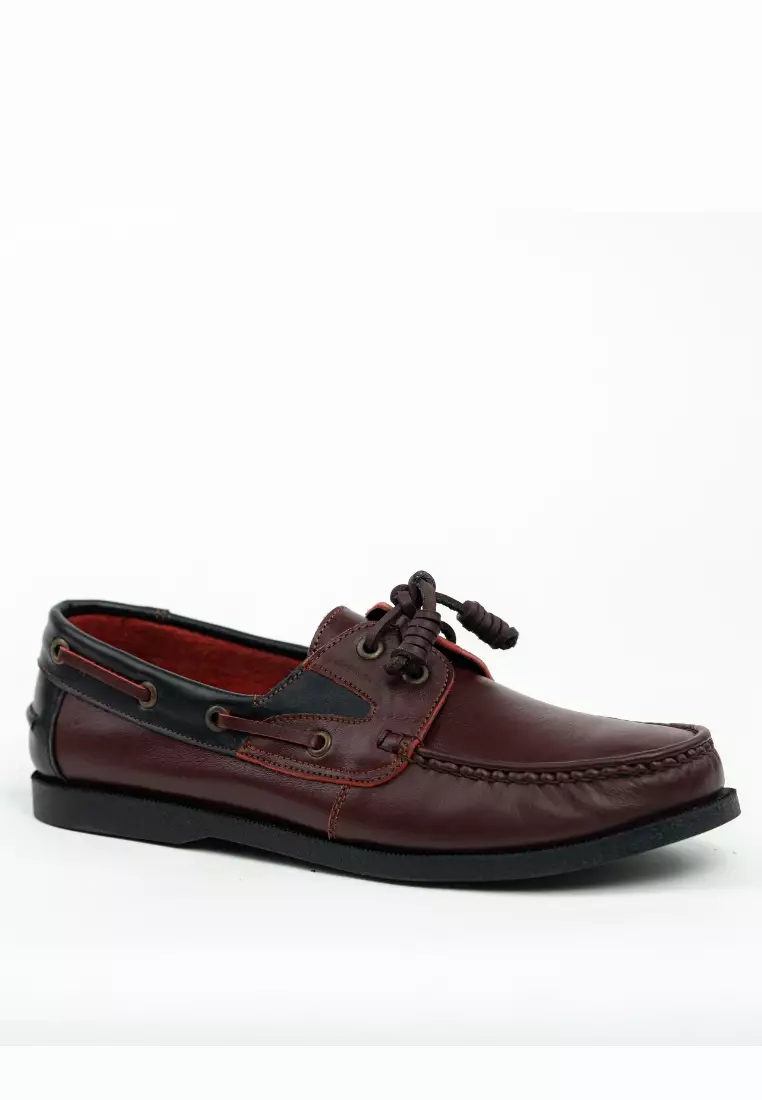 Discount on Jirras  shoes - SKU: Jirras Men Boat Shoes Shoes Genuine Leather Filipino Handcraft Burgundy Asher