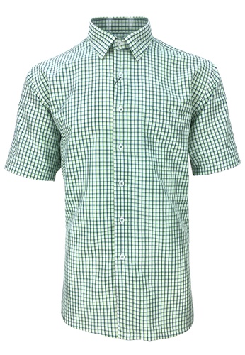 Pacolino green Pacolino - Checker Formal Casual Short Sleeve Men Shirt B37F7AA23D6A73GS_1