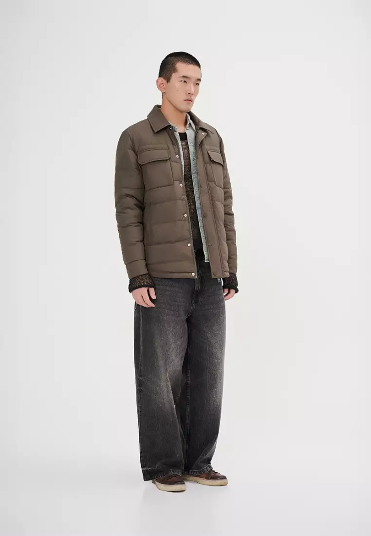Men's Unique Fusion Shirt Light Down Jacket