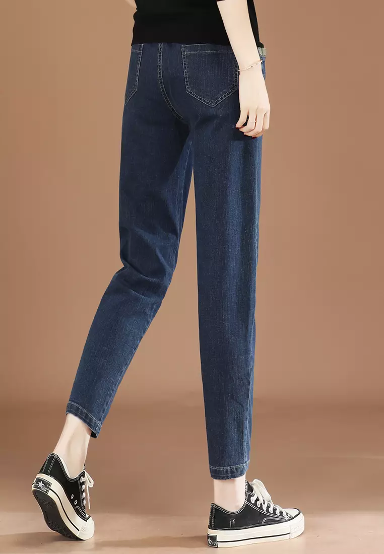 Buy A IN GIRLS Elastic Waist Jeans 2024 Online ZALORA Singapore