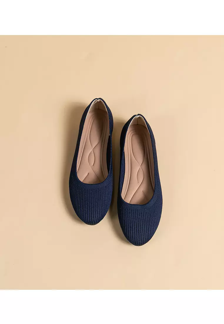 Round-toe Fly Knit‌ Flat Shoes TJ-Y2